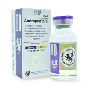 Testosterone injection vial and packaging