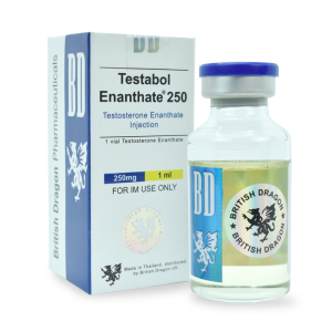 Testosterone injection vial and box