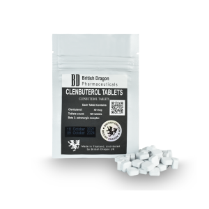 Clenbuterol tablets in packaging.