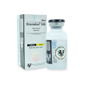 Stanozolol injection vial and packaging