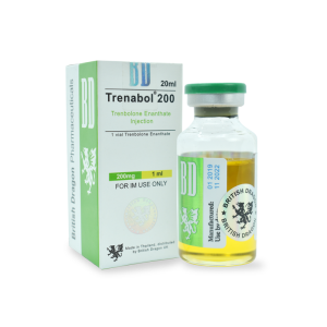 Trenbolone injection vial and box